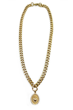 RACHEL NATHAN | Sacred Heart Curb Necklace