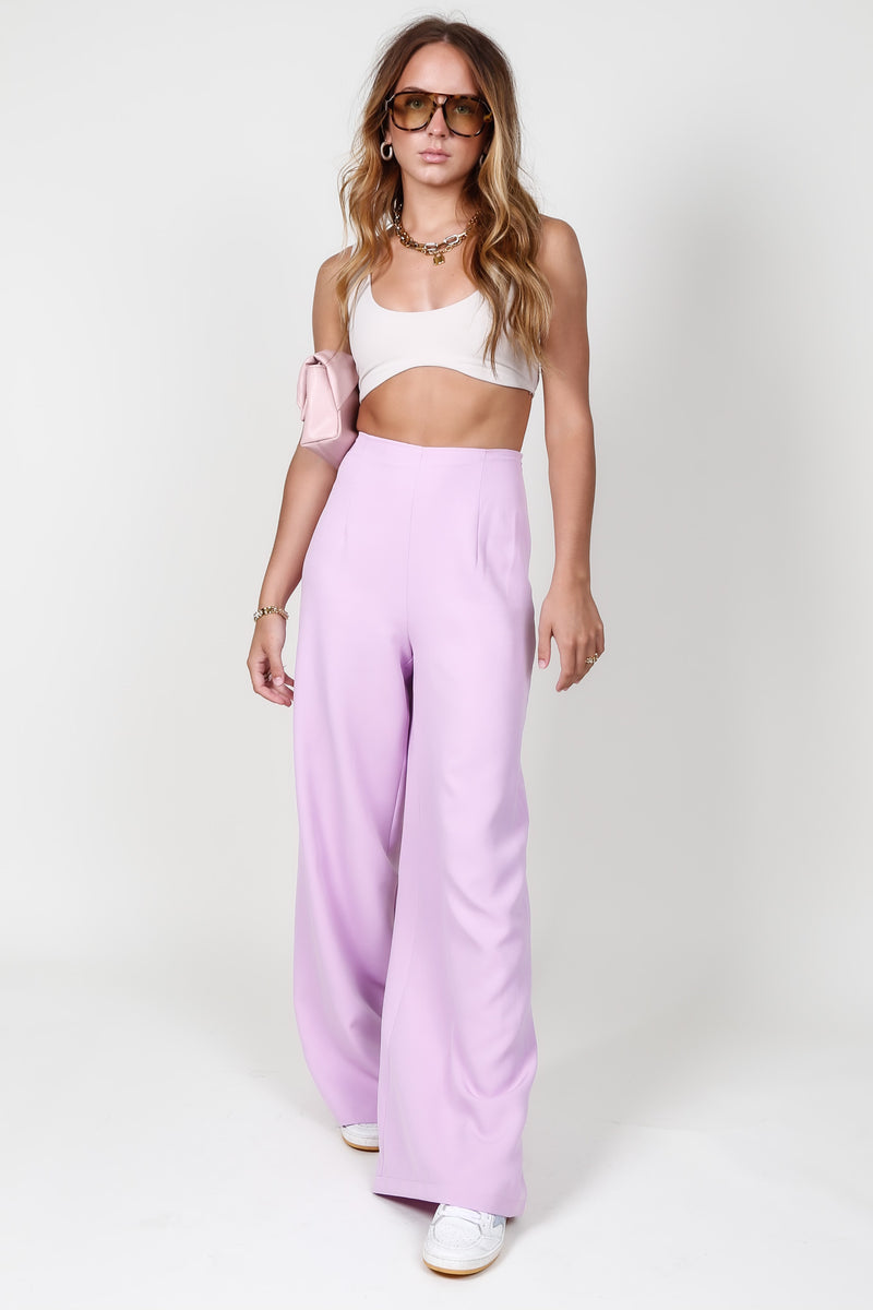 Wide Leg Pant - Soft Lavender