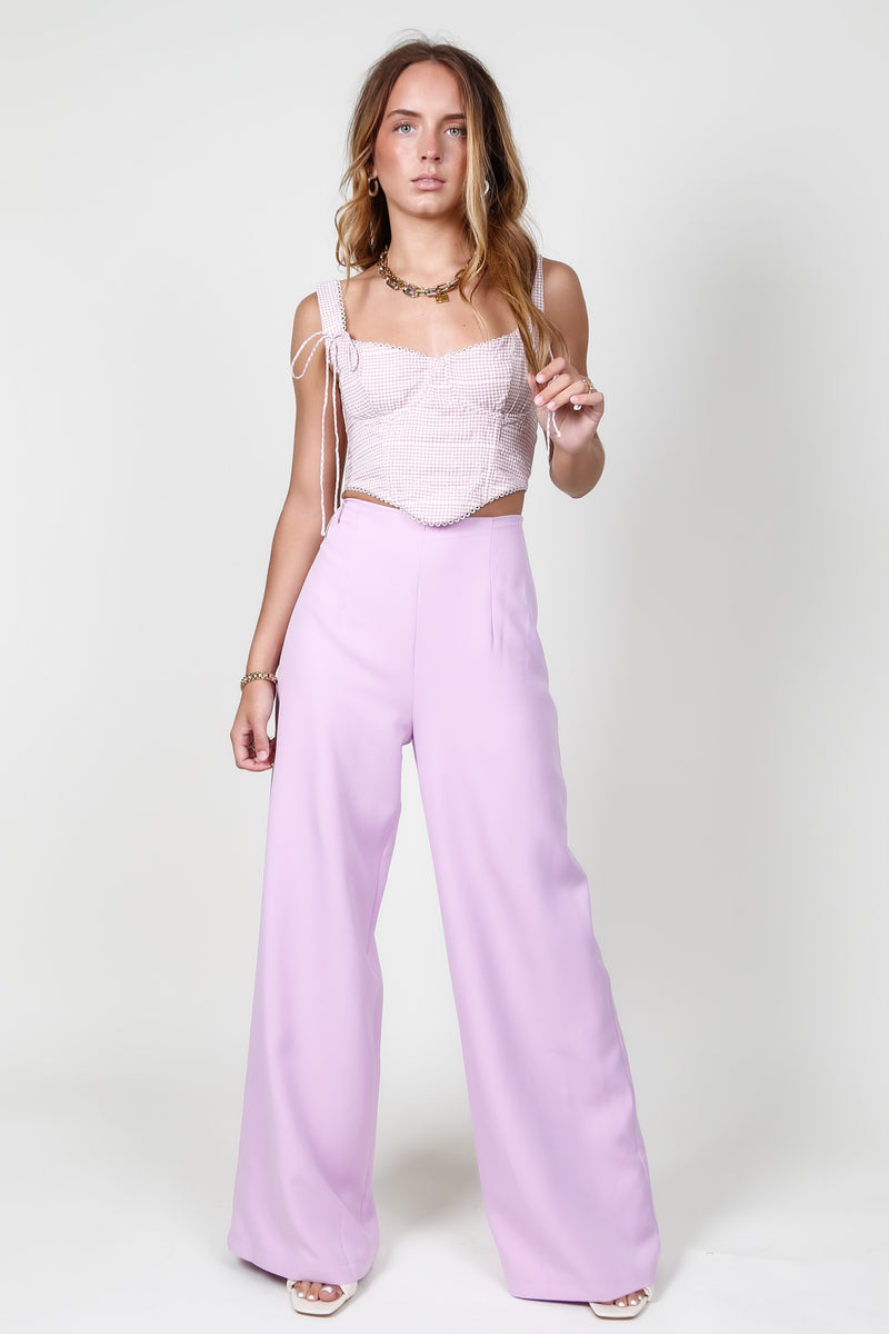 Wide Leg Pant - Soft Lavender