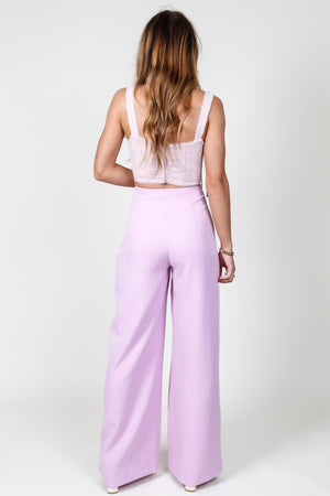 Wide Leg Pant - Soft Lavender