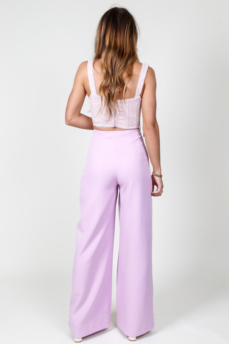 Wide Leg Pant - Soft Lavender