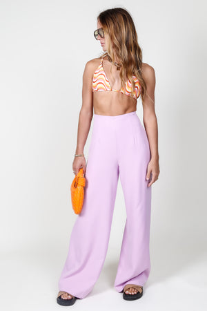 Wide Leg Pant - Soft Lavender