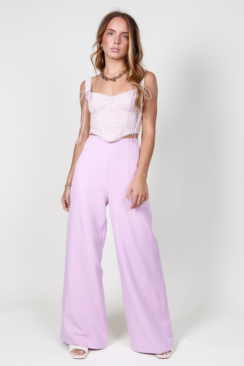 Wide Leg Pant - Soft Lavender