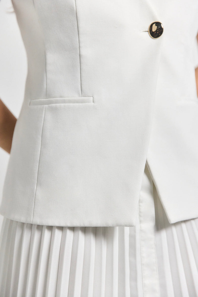 DEREK LAM | Lauren Mixed Media Dress - Soft White