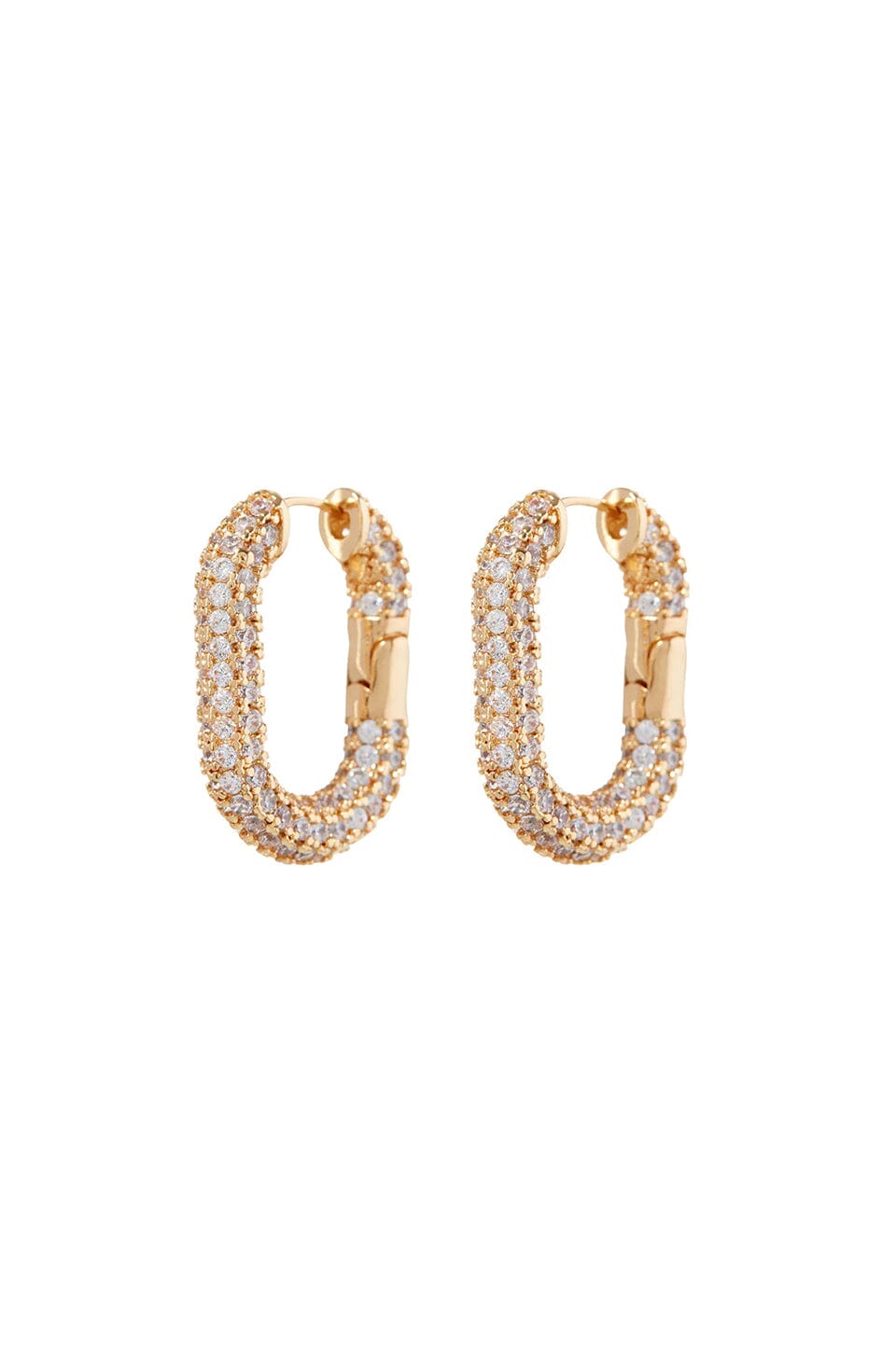 LUV AJ | XL Pave Chain Link Hoops