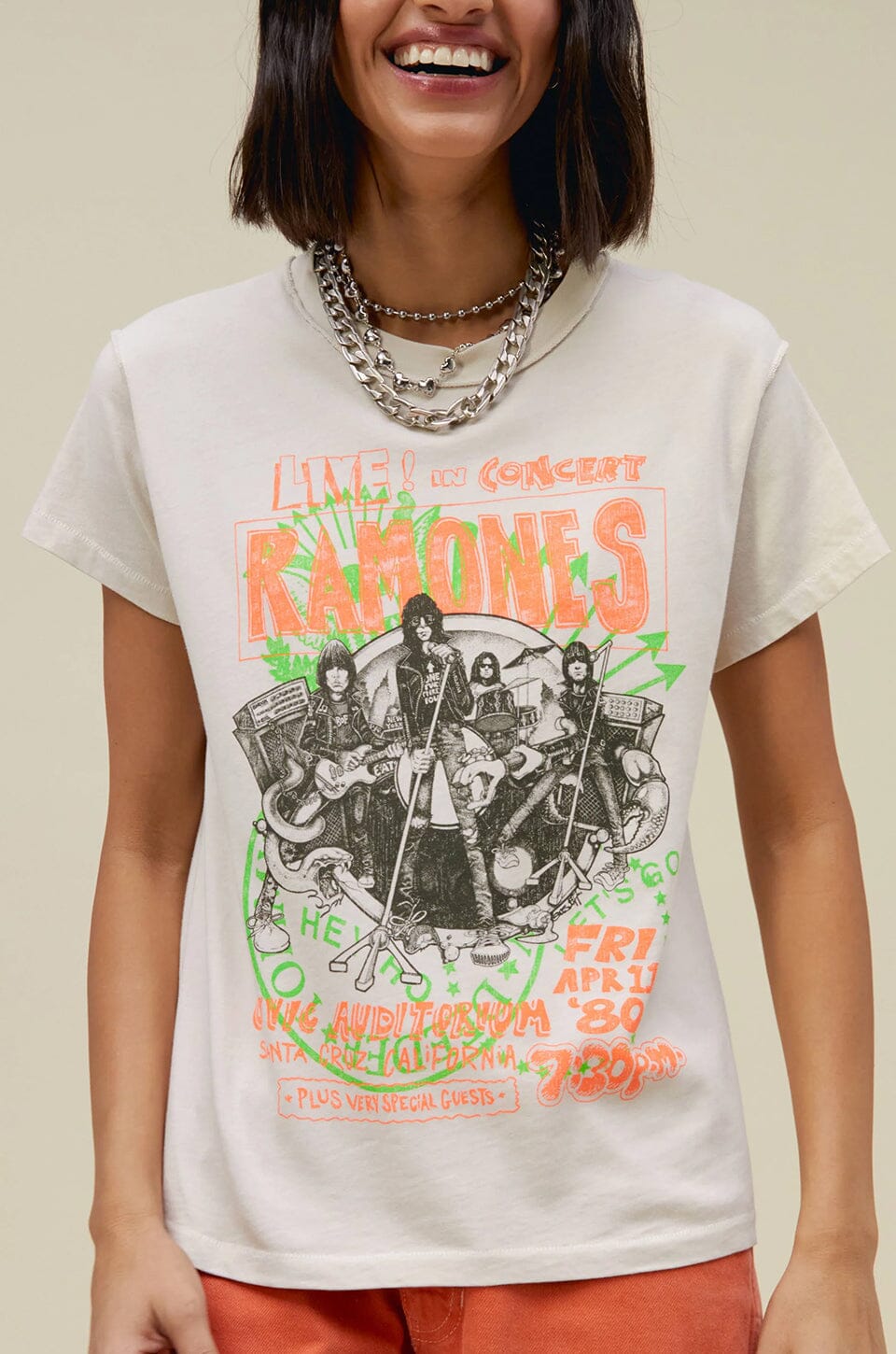 DAYDREAMER | Ramones Civis Auditorium Reverse GF Tee - Vintage White