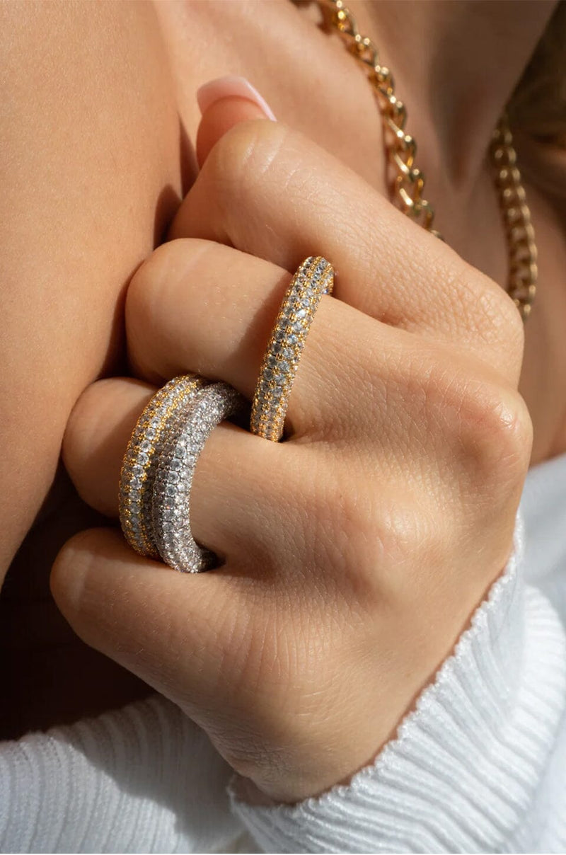 LUV AJ | Pave Amalfi Ring - Gold