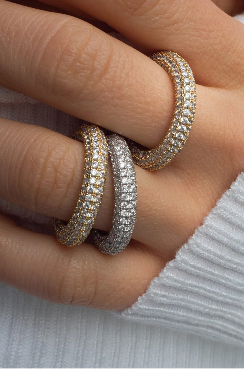 LUV AJ | Pave Amalfi Ring - Gold
