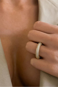 LUV AJ | Pave Amalfi Ring - Gold