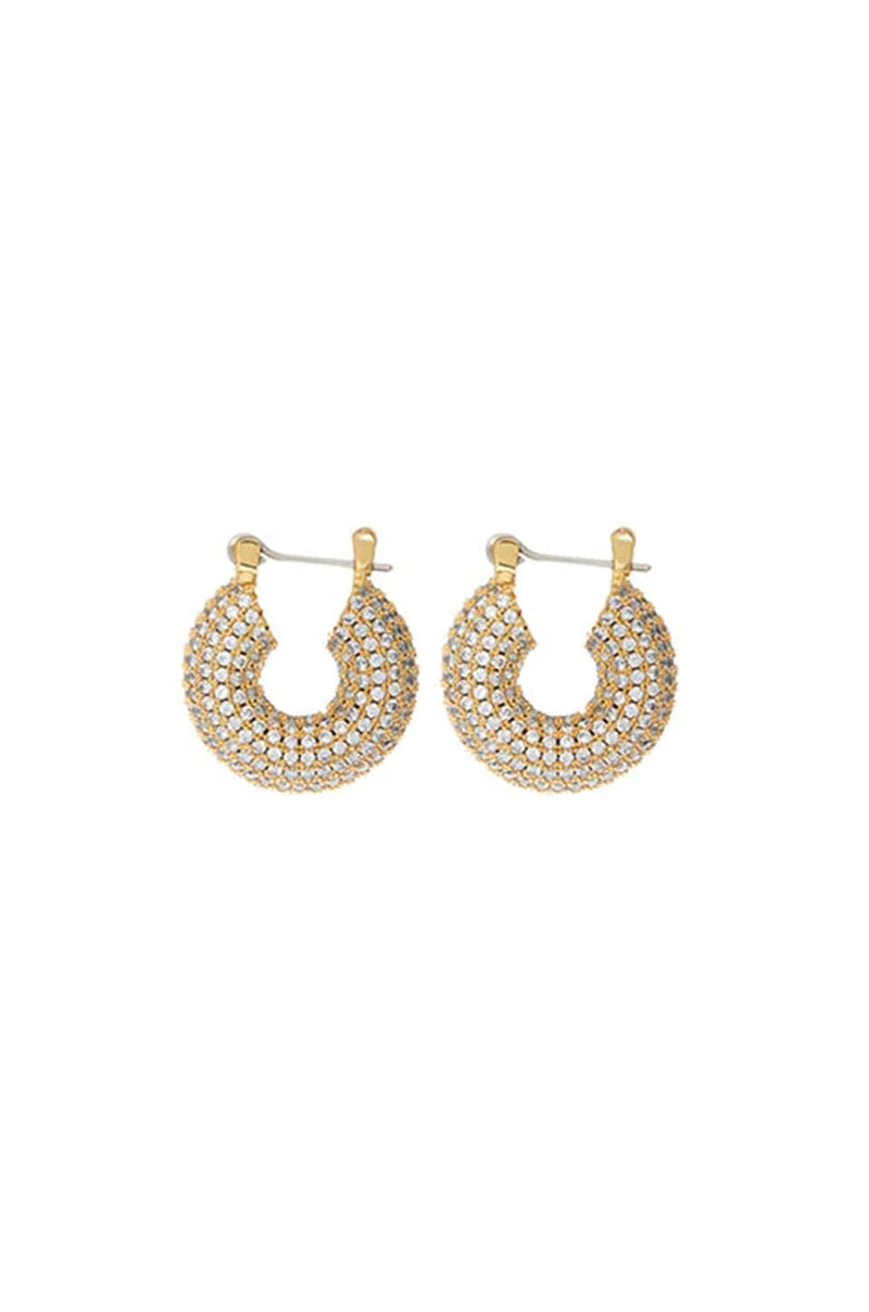 LUV AJ | Pave Mini Donut Hoops