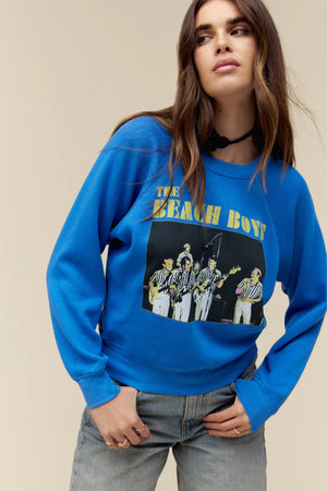 DAYDREAMER | The Beach Boys Concert Raglan Crew - Washed Cobalt