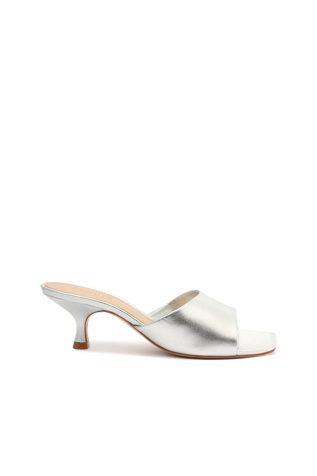 SCHUTZ | Dethalia Metallic Leather Sandal - Prata