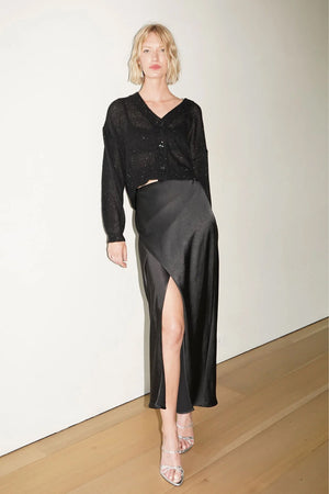 LNA | Bevan Silky Skirt - Black