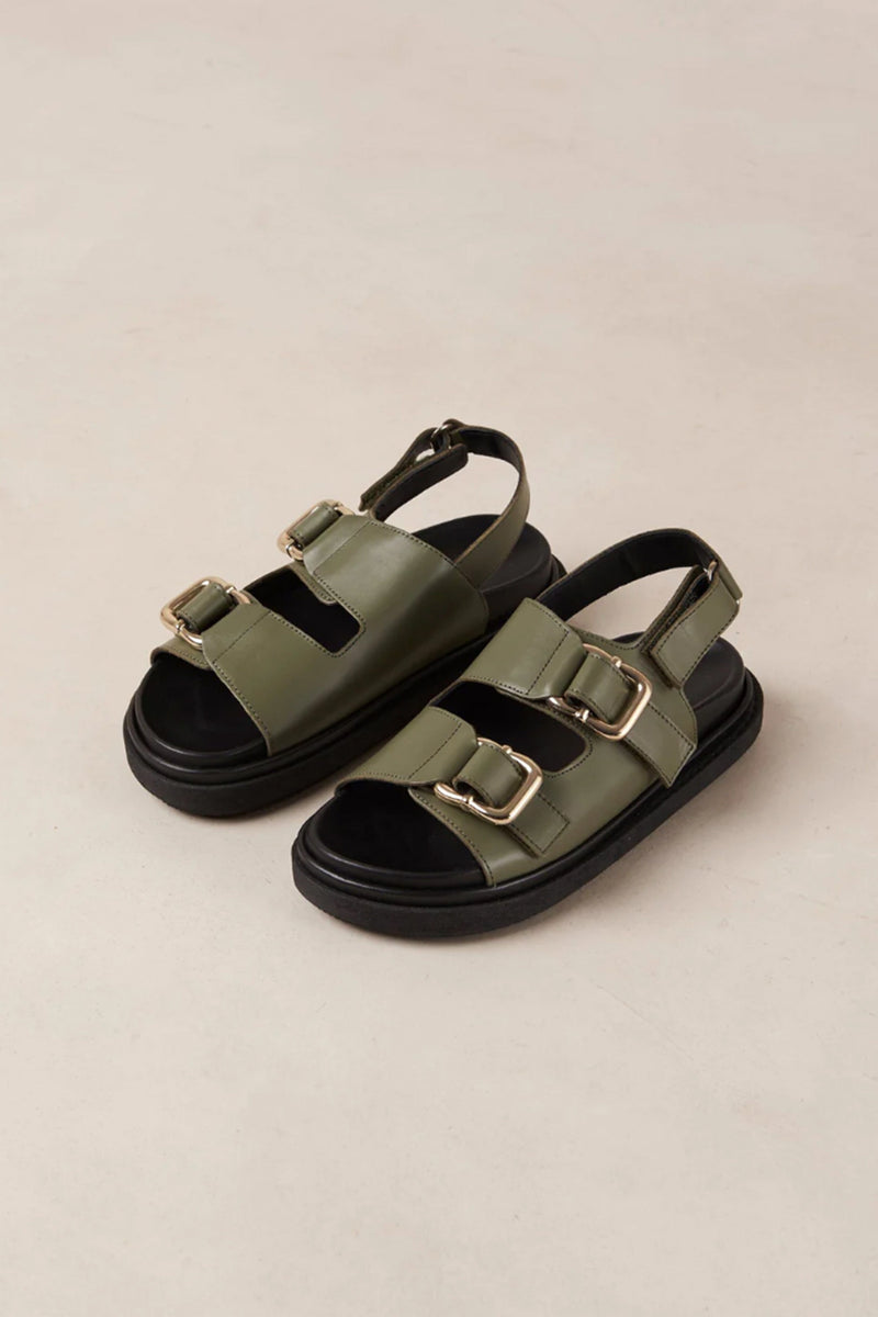 ALOHAS | Harper Leather Sandals - Olive