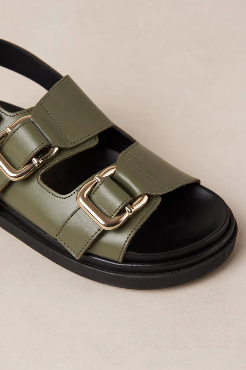 ALOHAS | Harper Leather Sandals - Olive