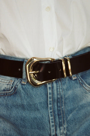 B-LOW THE BELT | The Koda Mod Leather Belt - Black Gold