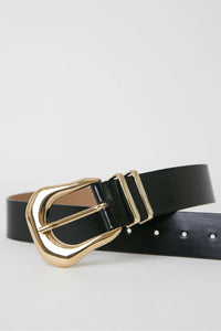 B-LOW THE BELT | The Koda Mod Leather Belt - Black Gold