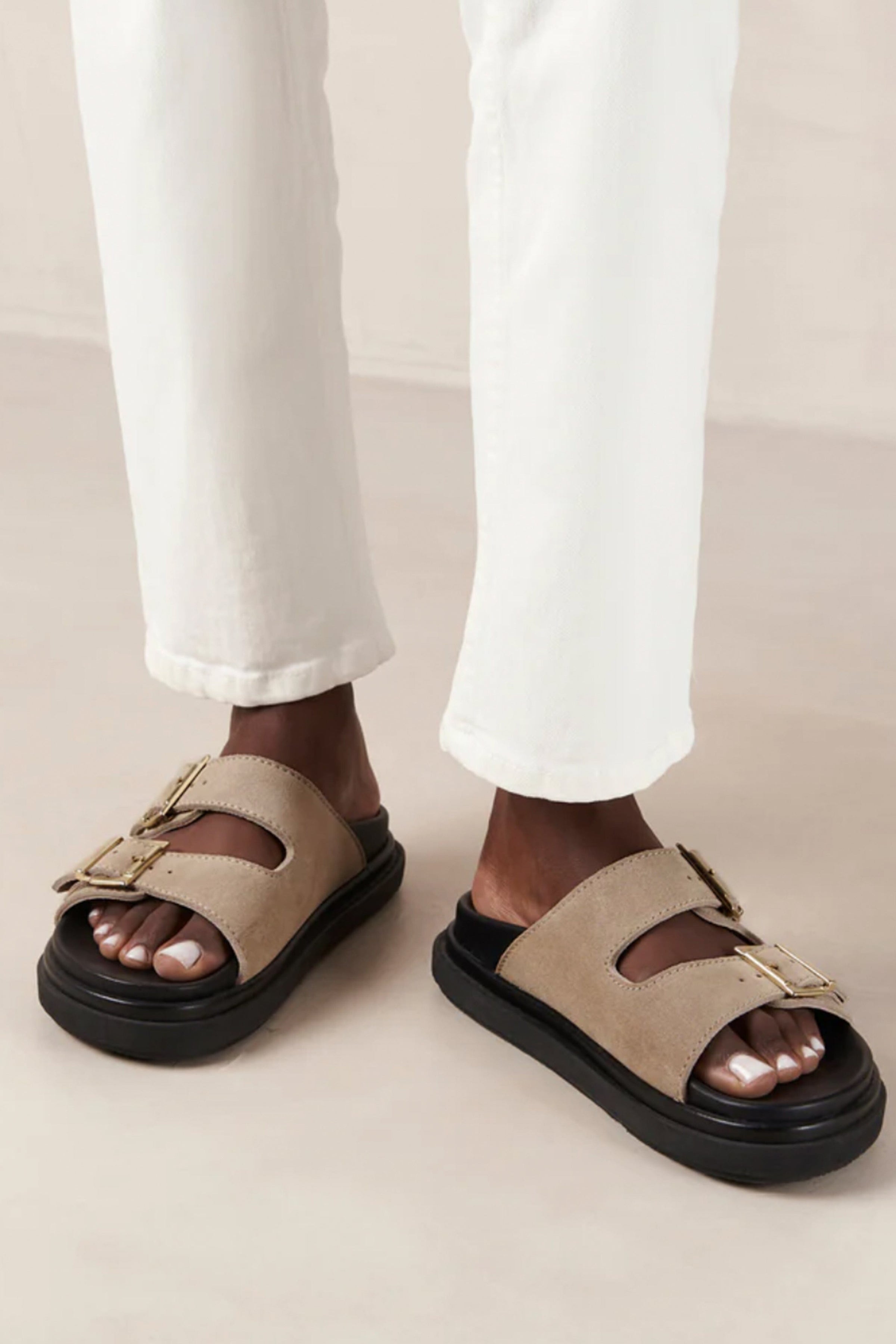 Suede strap sandals store