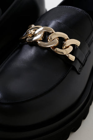 ALOHAS | Track Leather Loafer - Black