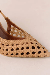 ALOHAS | Sandstorm Leather Heels - Carmel