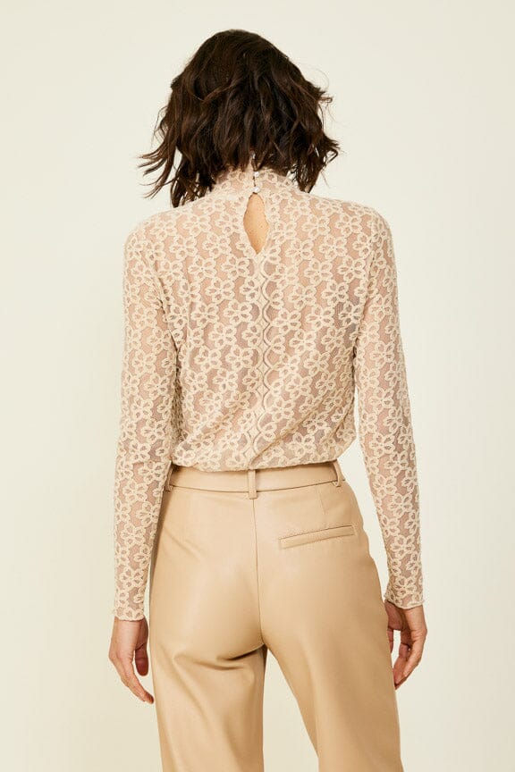 LINE & DOT | Crossroads Lace Top - Tan