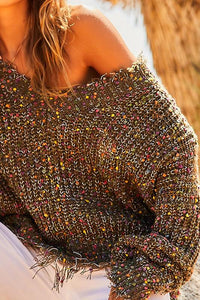 Confetti Fun Sweater - Olive
