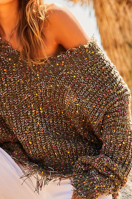Confetti Fun Sweater - Olive