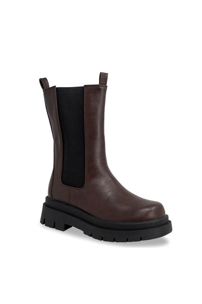 Chunky Lug Boot - Brown