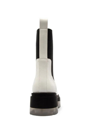 Chunky Lug Boot - White