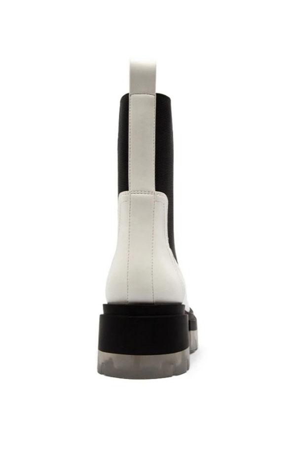 Chunky Lug Boot - White