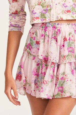 LOVESHACKFANCY | Ruffle Mini Skirt - Shimmering Springs