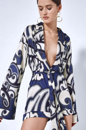 ALEXIS | Kaiden Romper - Maldive Blue