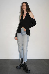 LNA | Laszlo Top - Black Crepe