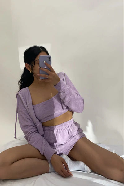 NIA THE BRAND | TERRY BRALETTE | LILAC