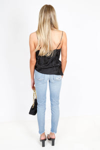 Wild Side Silky Cami - Black Zebra