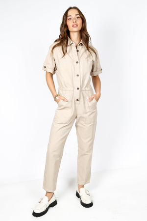 The Winnett Jumpsuit - Taupe