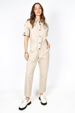 The Winnett Jumpsuit - Taupe