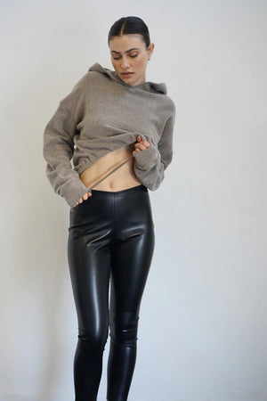 LNA | Vegan Leather Legging - Black