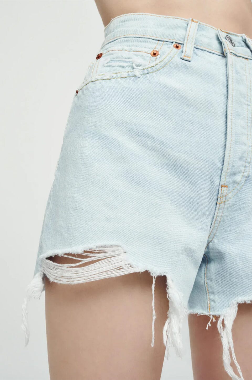 ☆韓国の人気☆【REDONE】☆50S CUT OFF DENIM SHORTS PANTS☆ ☆韓国の人気☆【REDONE】☆50S CUT OFF DENIM SHORTS PANTS