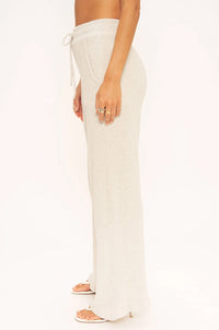 PROJECT SOCIAL T | Joanna Rib Wide Leg Pants - Ash