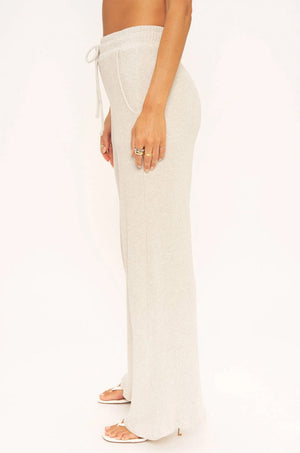 PROJECT SOCIAL T | Joanna Rib Wide Leg Pants - Ash
