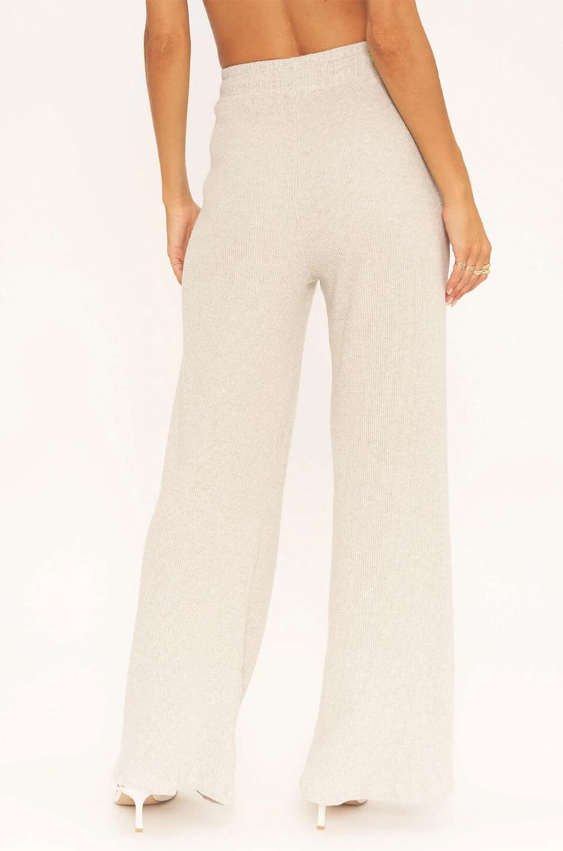 PROJECT SOCIAL T | Joanna Rib Wide Leg Pants - Ash