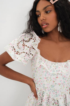 FOR LOVE & LEMONS | Magnolia Mini Dress - White