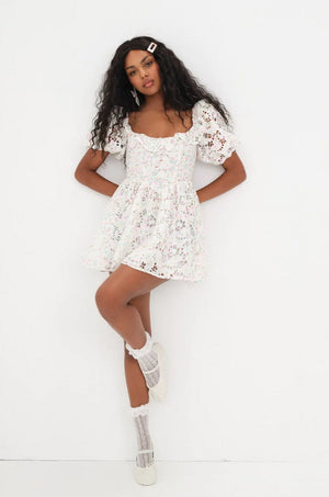 FOR LOVE & LEMONS | Magnolia Mini Dress - White