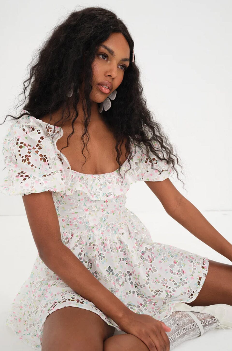 FOR LOVE & LEMONS | Magnolia Mini Dress - White