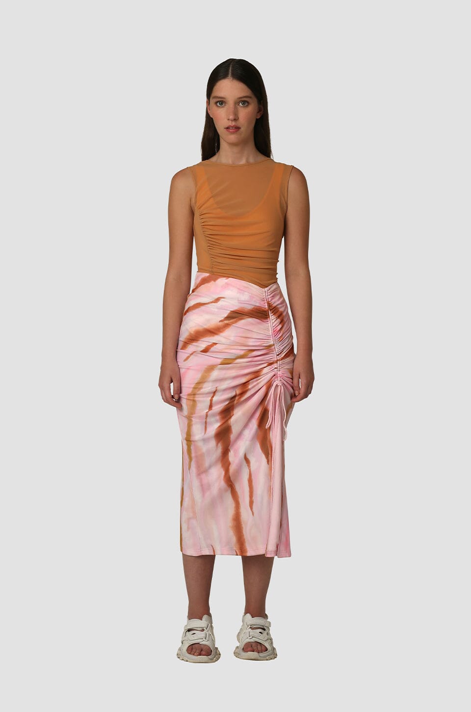 Zara tie store dye midi skirt