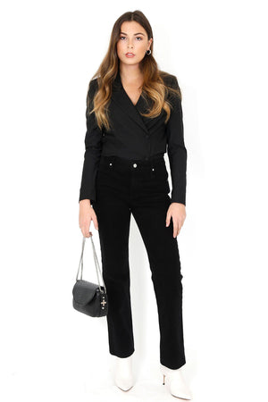 RTA | Clive Blazer Jean Jumpsuit - Black Soft
