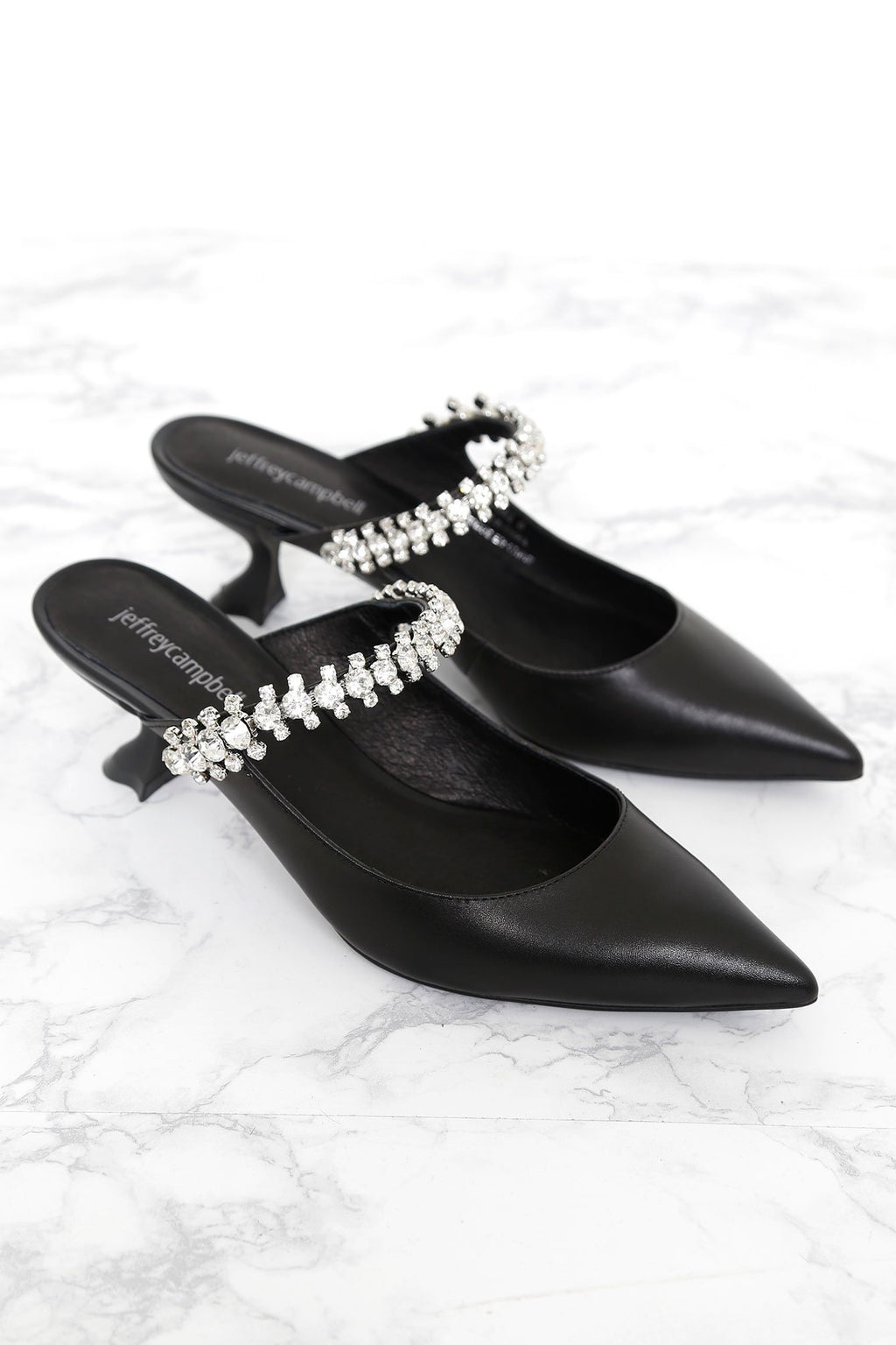 JEFFREY CAMPBELL X SCARLET | Lori Heel - Black + Silver