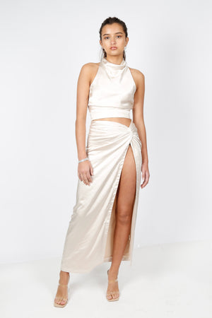 LINE & DOT | Aubrey Twist Skirt - Cream