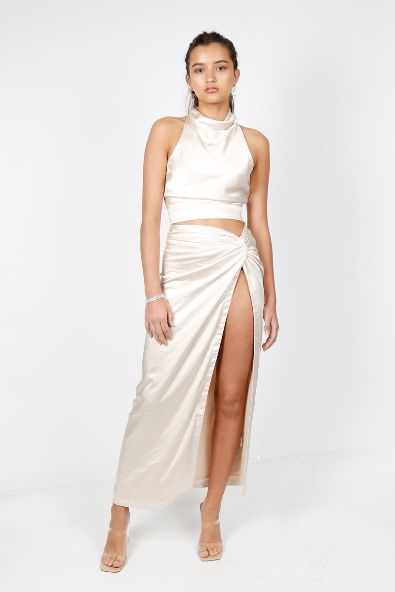 LINE & DOT | Aubrey Twist Skirt - Cream